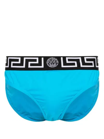 Shop Versace Sea Clothing In Blue/black/white