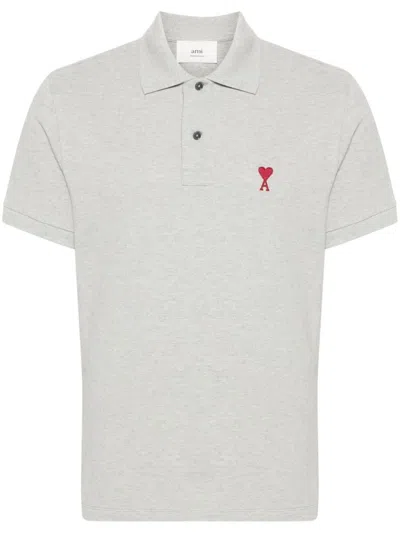Shop Ami Alexandre Mattiussi Ami Paris T-shirts And Polos In Grey