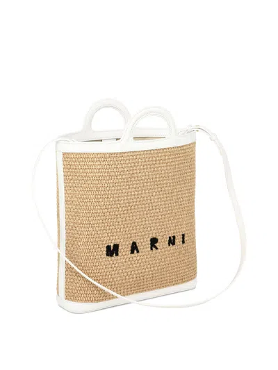 Shop Marni Raffia Effect Handbag