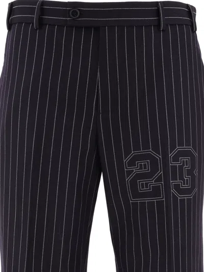 Shop Off-white Off White "23" Pinstriped Trousers