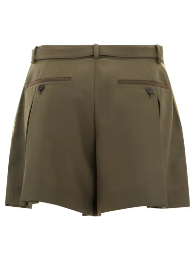 Shop Sacai Belted Shorts