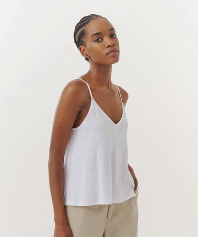 Shop Atm Anthony Thomas Melillo Slub Jersey Exposed Seam Tank Top In White