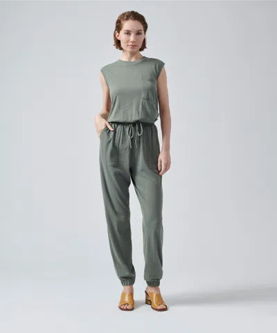 Shop Atm Anthony Thomas Melillo High Torsion Jumpsuit In Olive Drab