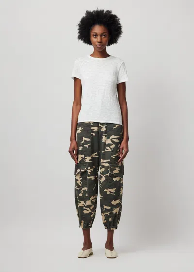 Shop Atm Anthony Thomas Melillo Washed Cotton Twill With Camo Print Cargo Pant In Classic Camo