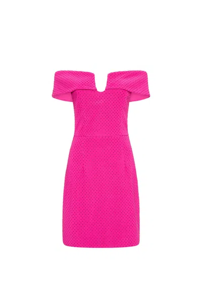Shop Rebecca Vallance Last Dance Mini Dress Hot Pink