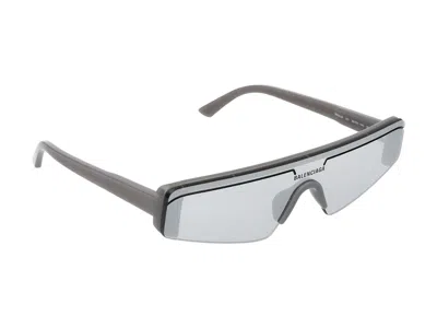 Shop Balenciaga Sunglasses In Grey Grey Silver