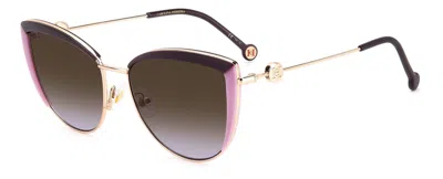 Shop Carolina Herrera Sunglasses In Violet Lilac