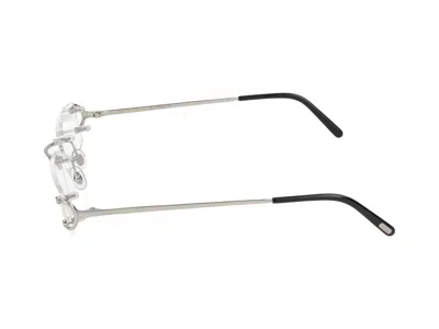 Shop Cartier Eyeglasses In Silver Shiny Transparent