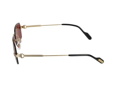 Shop Cartier Sunglasses In Gold Gold Red