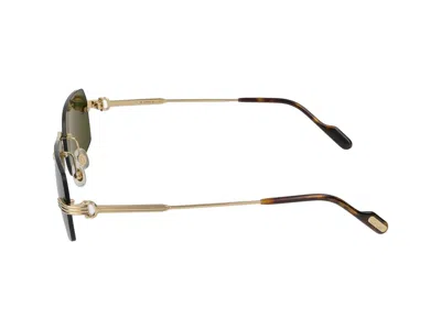 Shop Cartier Sunglasses In Gold Gold Green