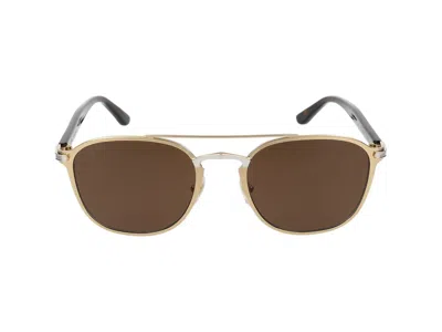 Shop Cartier Sunglasses In Gold Havana Brown