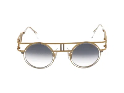 Shop Cazal Sunglasses In Gold/silver