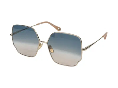 Shop Chloé Sunglasses In Gold Gold Green