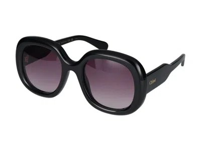 Shop Chloé Sunglasses In Black Black Red