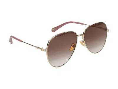 Shop Chloé Sunglasses In Gold Gold Brown