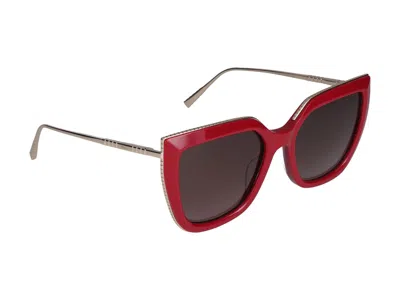 Shop Chopard Sunglasses In Glossy Full Red