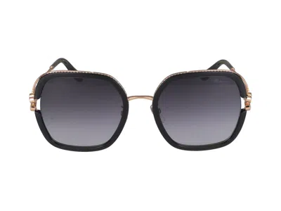 Shop Chopard Sunglasses In Grey/green Transparent Glossy