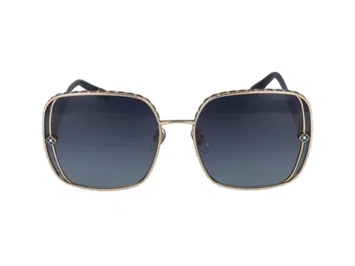 Shop Chopard Sunglasses In Rose' Gold Luc.c/blue Parts