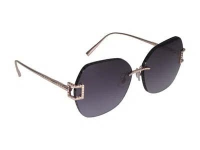 Shop Chopard Sunglasses In Gold Coppered Glossy