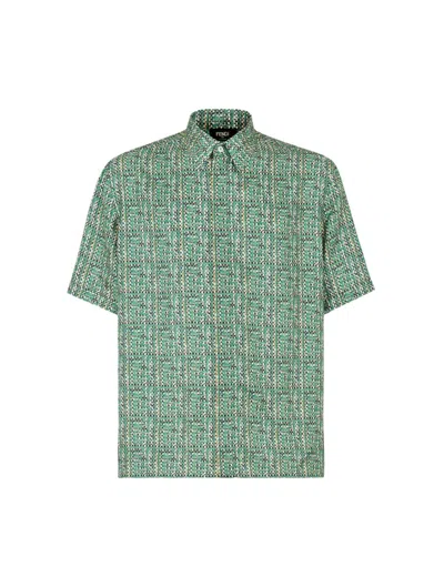 Shop Fendi Shirt In Green