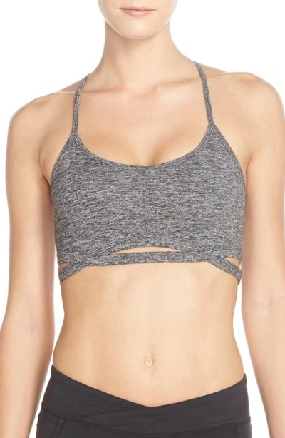 Shop Free People 'infinity' T-back Sports Bra In Heathered Grey