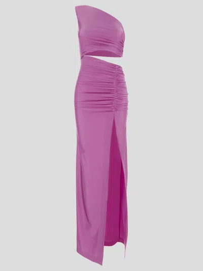 Shop House Of Amen Long Dress In Lycra In Purple