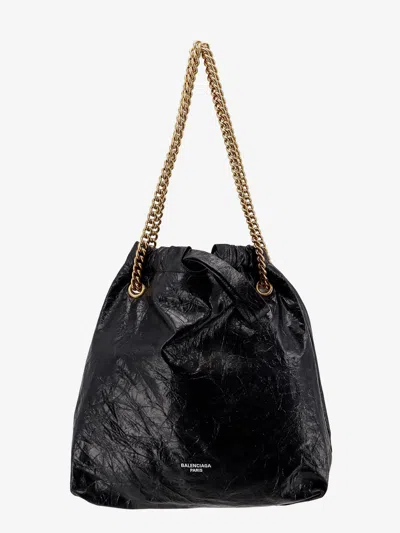 Shop Balenciaga Woman Crush Woman Black Shoulder Bags
