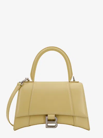 Shop Balenciaga Woman Hourglass Woman Yellow Handbags