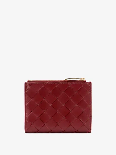 Shop Bottega Veneta Woman Wallet Woman Red Wallets