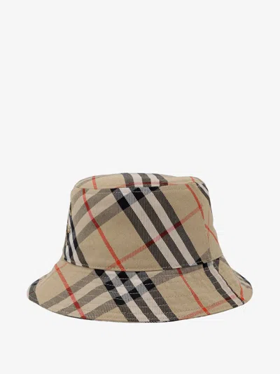 Shop Burberry Man Cloche Man Beige Hats E Hairbands In Cream