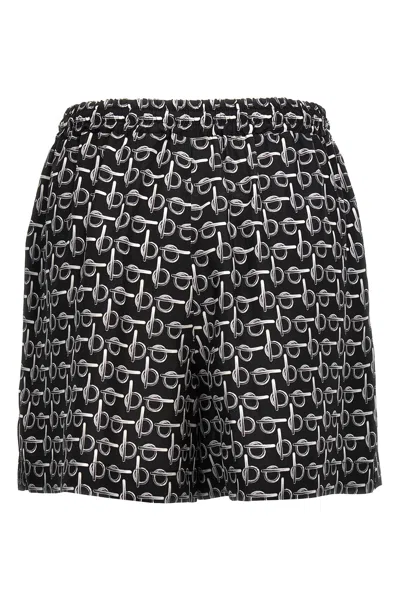 Shop Burberry Women Press Shorts In Black
