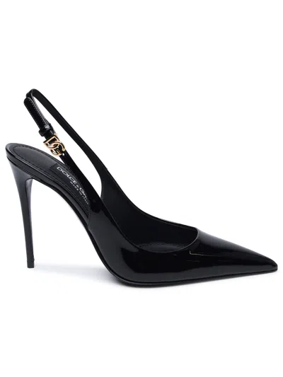 Shop Dolce & Gabbana Woman  Black Patent Leather Pumps