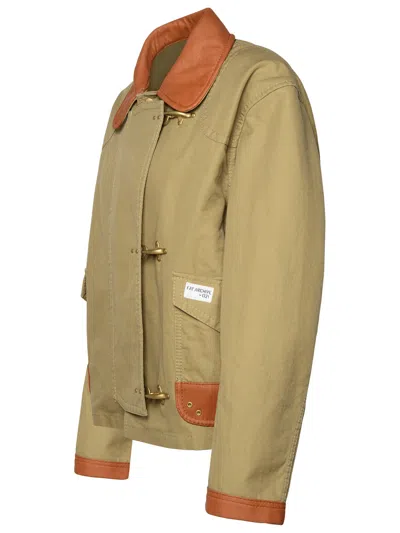 Shop Fay '3 Ganci' Brown Cotton Jacket Woman