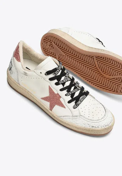 Shop Golden Goose Db Ball Star Low-top Sneakers With Glittered Star In White