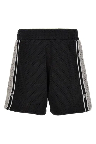Shop Fendi Men Tech Mesh Bermuda Shorts In Black