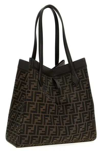 Shop Fendi Women ' Origami Large' Shopping Bag In Brown