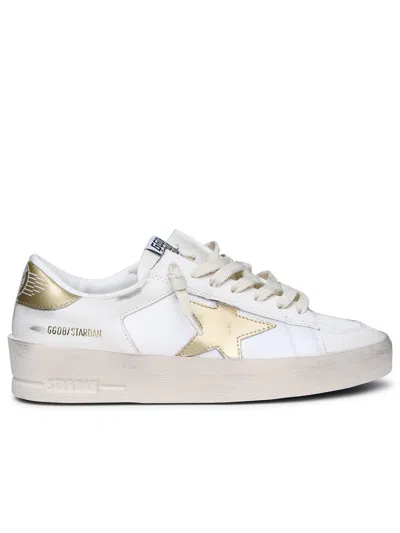 Shop Golden Goose Woman  'stardan' White Leather Sneakers