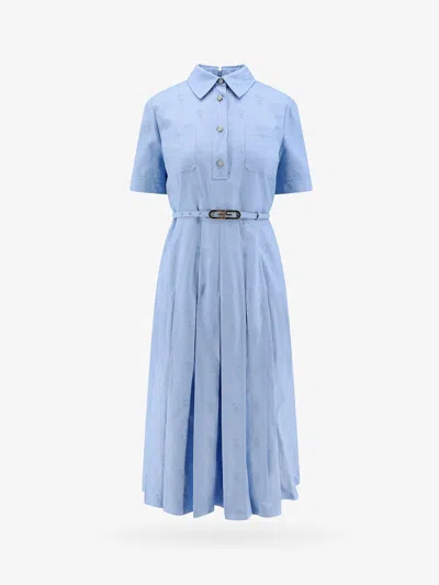Shop Gucci Woman Dress Woman Blue Dresses