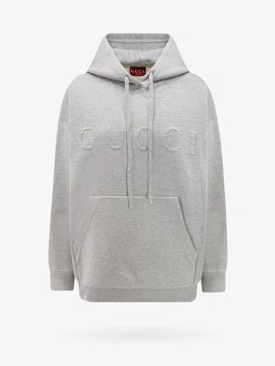 Shop Gucci Woman Sweatshirt Woman Grey Sweatshirts In Gray