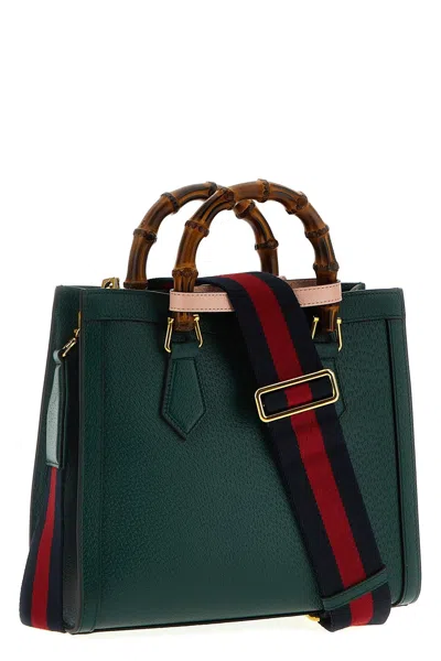 Shop Gucci Women 'diana' Small Shopping Bag In Green