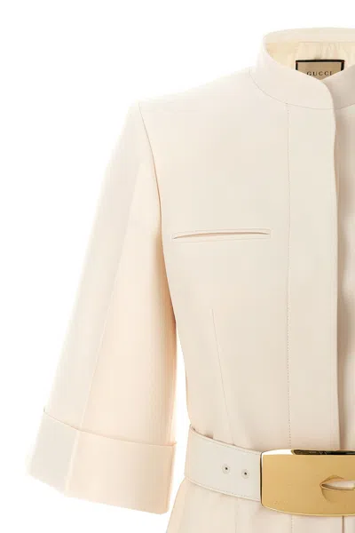 Shop Gucci Women Shaped Jacket In White