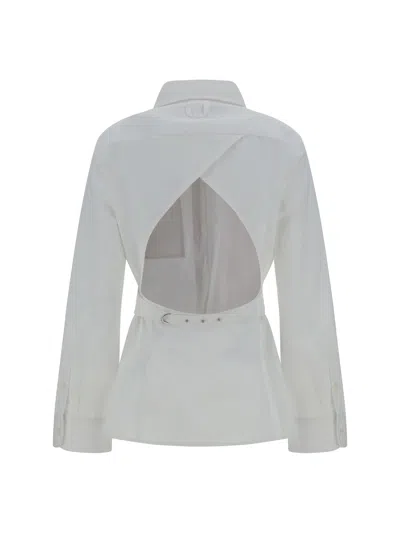 Shop Jacquemus Women La Chemise De Costume Shirt In White