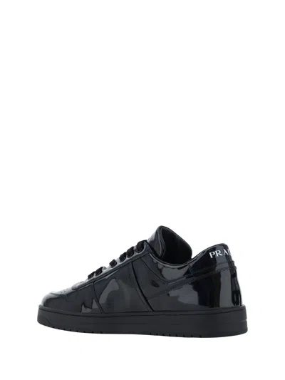 Shop Prada Men Downtown Sneakers In Black