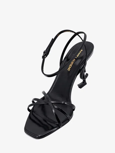 Shop Saint Laurent Woman Opyum Woman Black Sandals