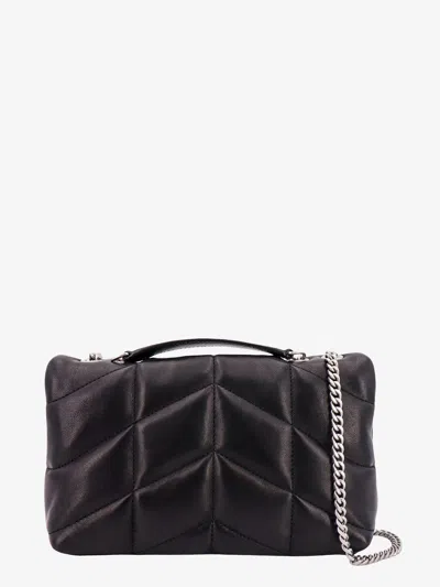 Shop Saint Laurent Woman Puffer Toy Woman Black Shoulder Bags