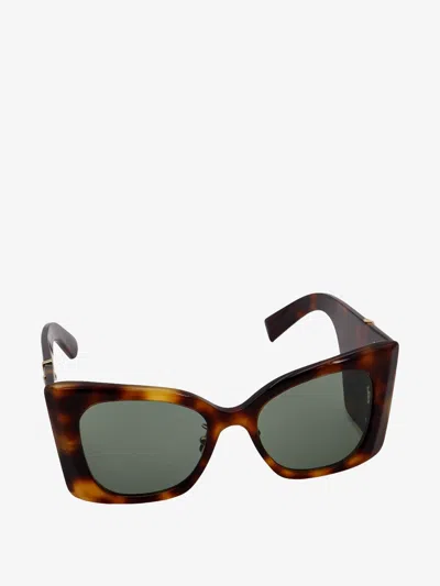 Shop Saint Laurent Woman Sunglasses Woman Brown Sunglasses