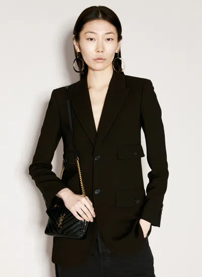 Saint Laurent Women Cassandre Pendant Hoop Earrings In Gold