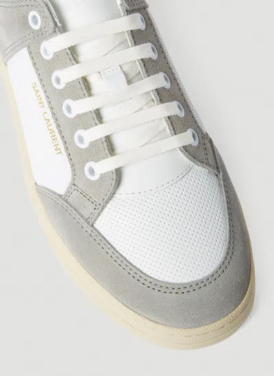 Shop Saint Laurent Women Sl61 Low Top Sneakers In Gray