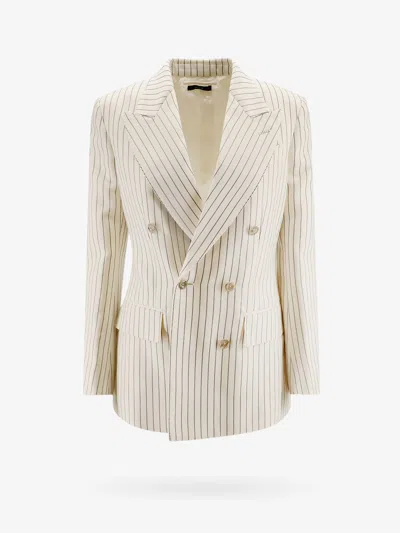 Shop Tom Ford Woman Jacket Woman White Blazers E Vests