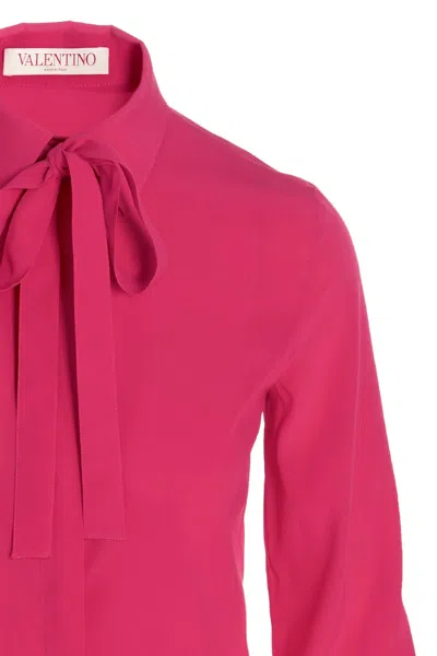 Shop Valentino Garavani Women Stretch Crêpe Shirt In Pink